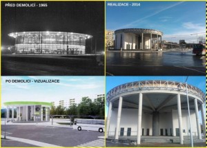 Nádraží před demolicí (1965) a po rekonstrukci (2015)