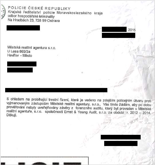 Bývalé vedení MRA vyšetřuje policie