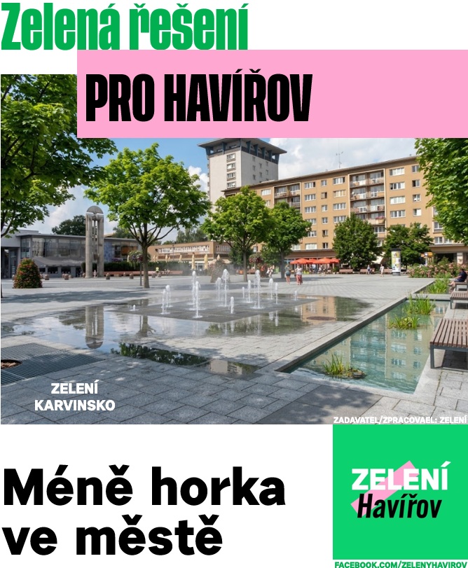 Zelené návrhy: jak čelit horku v centru Havířova?